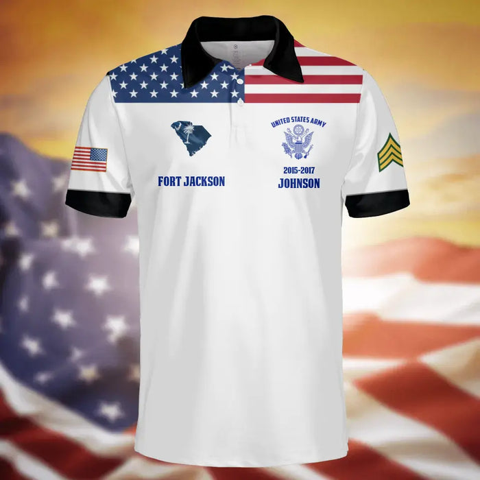 Personalized Veteran All-Over Print Polo Shirt - Gift Idea For Veteran