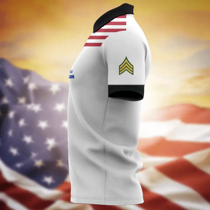 Personalized Veteran All-Over Print Polo Shirt - Gift Idea For Veteran
