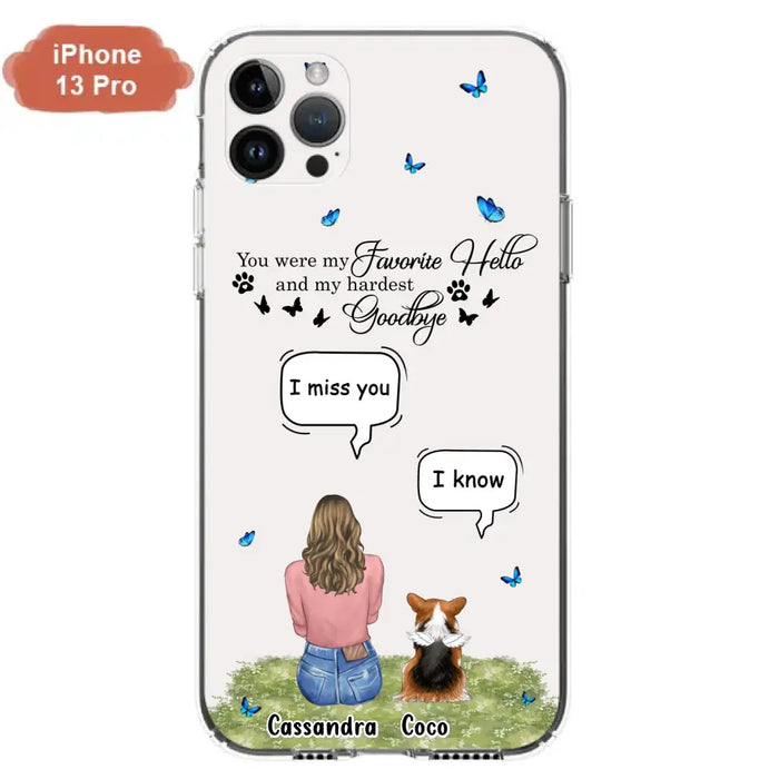 Personalized Pet Phone Case - Up to 4 Pets - Mother's Day Gift Idea For Couple/Dog/Cat Lover - You Were My Favorite Hello - Case For iPhone/Samsung
