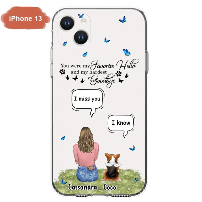 Personalized Pet Phone Case - Up to 4 Pets - Mother's Day Gift Idea For Couple/Dog/Cat Lover - You Were My Favorite Hello - Case For iPhone/Samsung