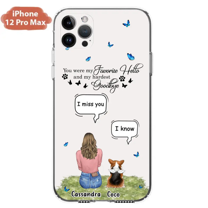 Personalized Pet Phone Case - Up to 4 Pets - Mother's Day Gift Idea For Couple/Dog/Cat Lover - You Were My Favorite Hello - Case For iPhone/Samsung