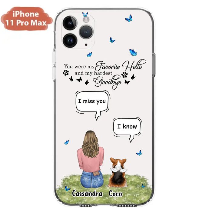 Personalized Pet Phone Case - Up to 4 Pets - Mother's Day Gift Idea For Couple/Dog/Cat Lover - You Were My Favorite Hello - Case For iPhone/Samsung