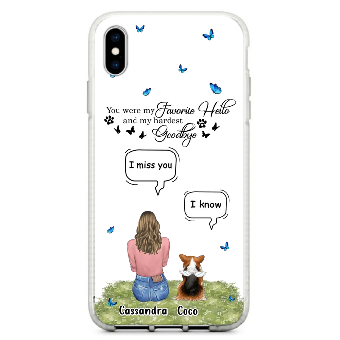 Personalized Pet Phone Case - Up to 4 Pets - Mother's Day Gift Idea For Couple/Dog/Cat Lover - You Were My Favorite Hello - Case For iPhone/Samsung