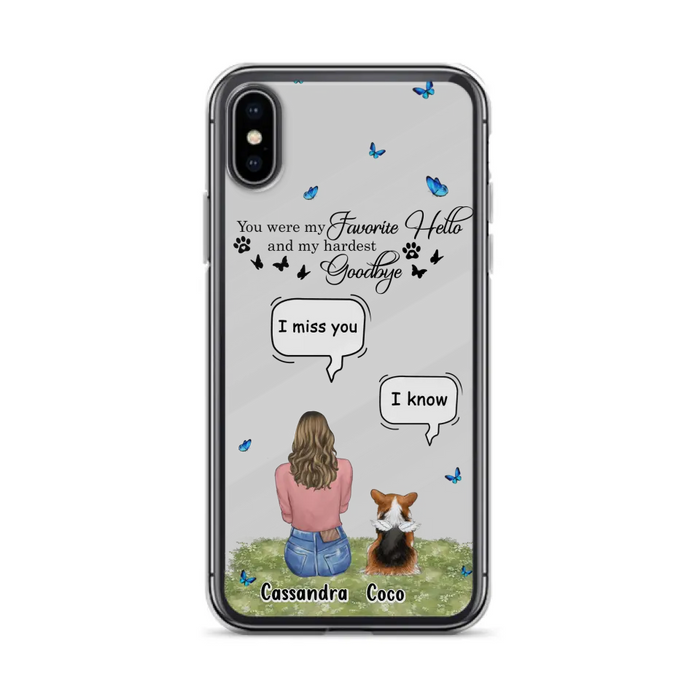 Personalized Pet Phone Case - Up to 4 Pets - Mother's Day Gift Idea For Couple/Dog/Cat Lover - You Were My Favorite Hello - Case For iPhone/Samsung