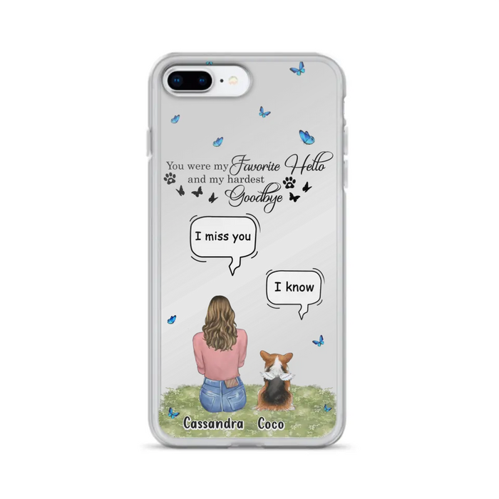 Personalized Pet Phone Case - Up to 4 Pets - Mother's Day Gift Idea For Couple/Dog/Cat Lover - You Were My Favorite Hello - Case For iPhone/Samsung