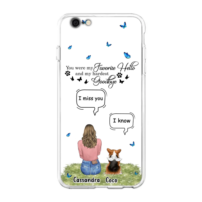 Personalized Pet Phone Case - Up to 4 Pets - Mother's Day Gift Idea For Couple/Dog/Cat Lover - You Were My Favorite Hello - Case For iPhone/Samsung