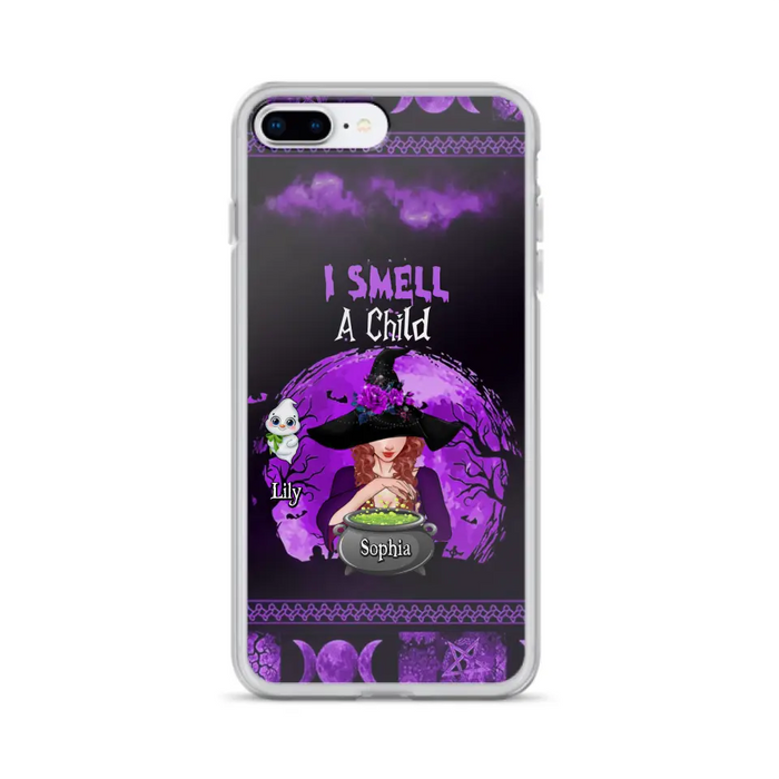Personalized Witch Phone Case - Up to 10 Children - Halloween Gift Idea for Family - I Smell Children - Case for iPhone/Samsung