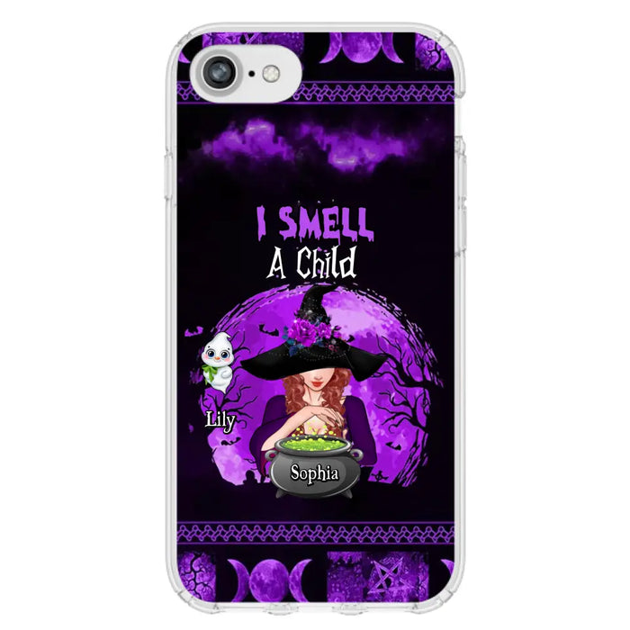 Personalized Witch Phone Case - Up to 10 Children - Halloween Gift Idea for Family - I Smell Children - Case for iPhone/Samsung