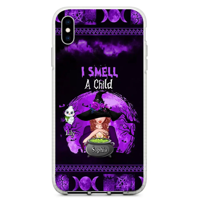 Personalized Witch Phone Case - Up to 10 Children - Halloween Gift Idea for Family - I Smell Children - Case for iPhone/Samsung