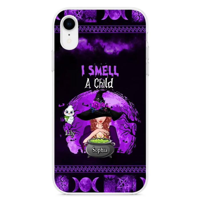 Personalized Witch Phone Case - Up to 10 Children - Halloween Gift Idea for Family - I Smell Children - Case for iPhone/Samsung