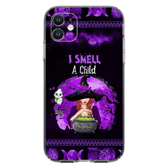 Personalized Witch Phone Case - Up to 10 Children - Halloween Gift Idea for Family - I Smell Children - Case for iPhone/Samsung