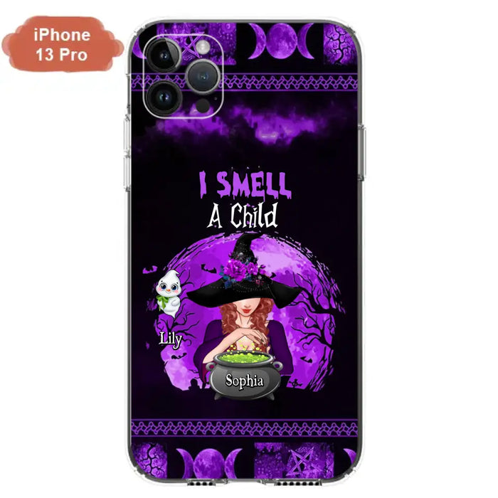 Personalized Witch Phone Case - Up to 10 Children - Halloween Gift Idea for Family - I Smell Children - Case for iPhone/Samsung