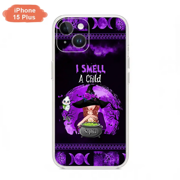 Personalized Witch Phone Case - Up to 10 Children - Halloween Gift Idea for Family - I Smell Children - Case for iPhone/Samsung
