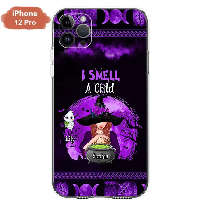 Personalized Witch Phone Case - Up to 10 Children - Halloween Gift Idea for Family - I Smell Children - Case for iPhone/Samsung