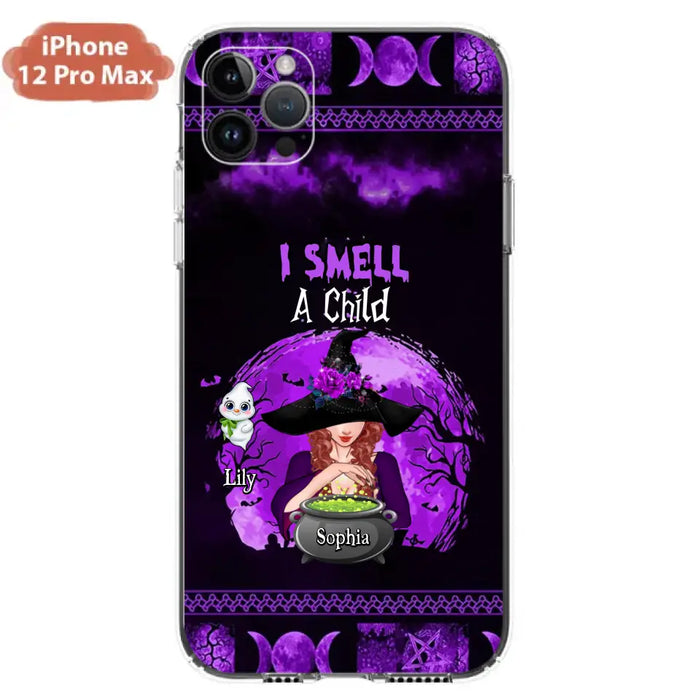 Personalized Witch Phone Case - Up to 10 Children - Halloween Gift Idea for Family - I Smell Children - Case for iPhone/Samsung