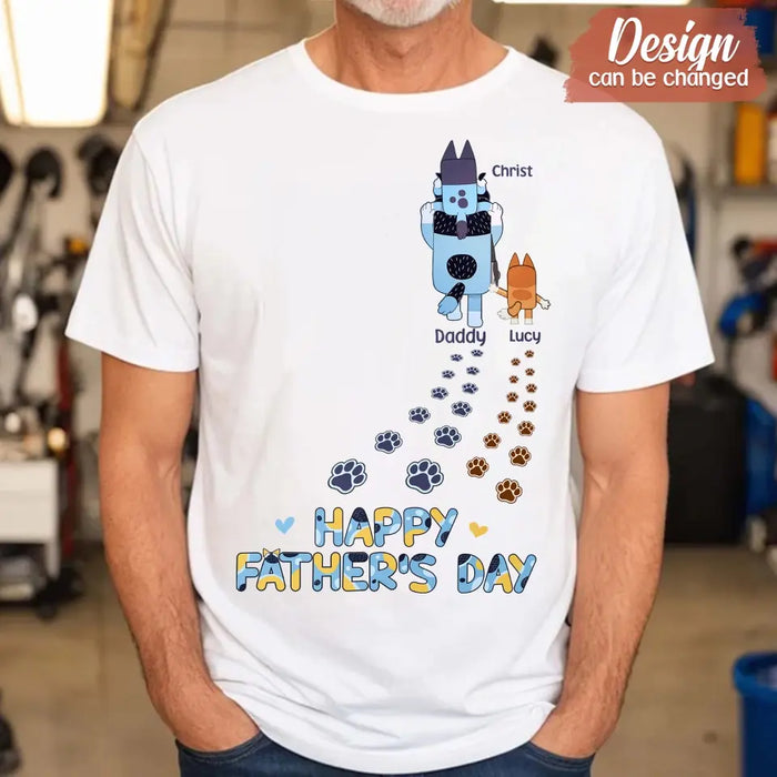 Personalized Happy Father's Day Shirt/Hoodie - Gift Idea For Father's Day - Up to 3 Kids
