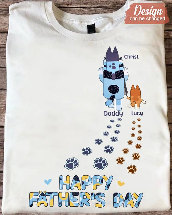 Personalized Happy Father's Day Shirt/Hoodie - Gift Idea For Father's Day - Up to 3 Kids