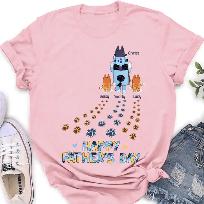 Personalized Happy Father's Day Shirt/Hoodie - Gift Idea For Father's Day - Up to 3 Kids
