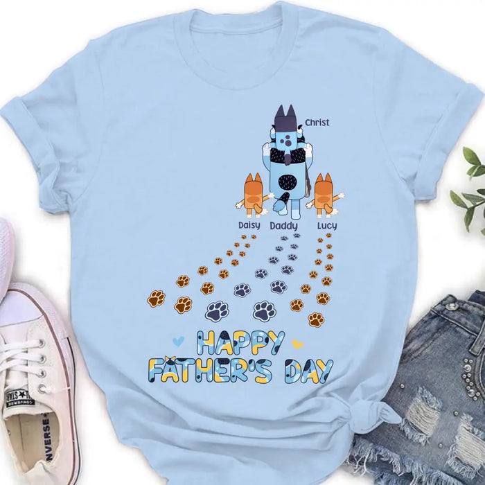 Personalized Happy Father's Day Shirt/Hoodie - Gift Idea For Father's Day - Up to 3 Kids