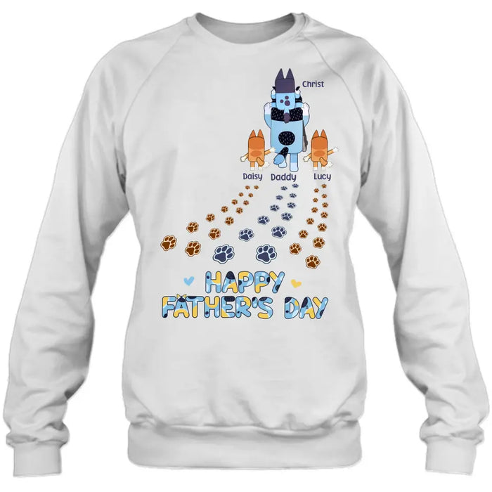 Personalized Happy Father's Day Shirt/Hoodie - Gift Idea For Father's Day - Up to 3 Kids