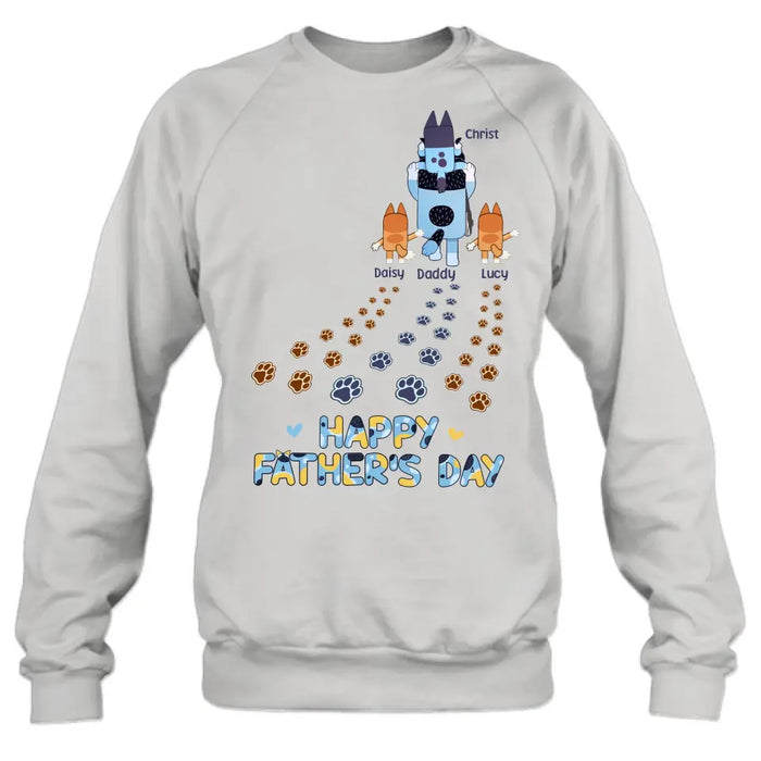 Personalized Happy Father's Day Shirt/Hoodie - Gift Idea For Father's Day - Up to 3 Kids