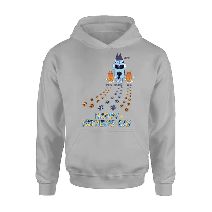 Personalized Happy Father's Day Shirt/Hoodie - Gift Idea For Father's Day - Up to 3 Kids