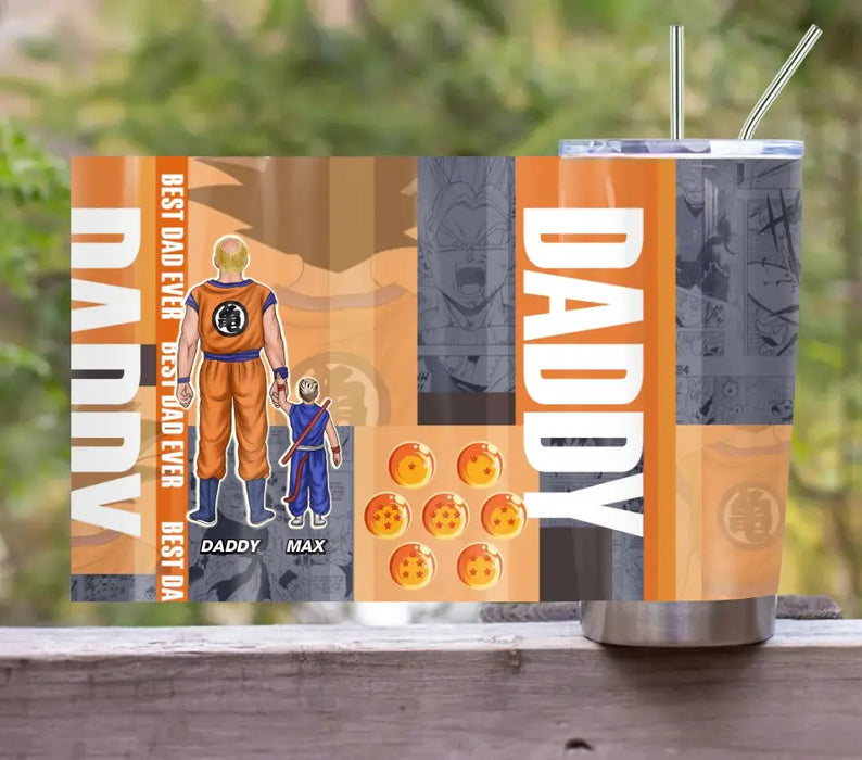 Personalized Dad Tumbler - Up to 5 Kids - Gift Idea For Father's Day - Best Dad Ever