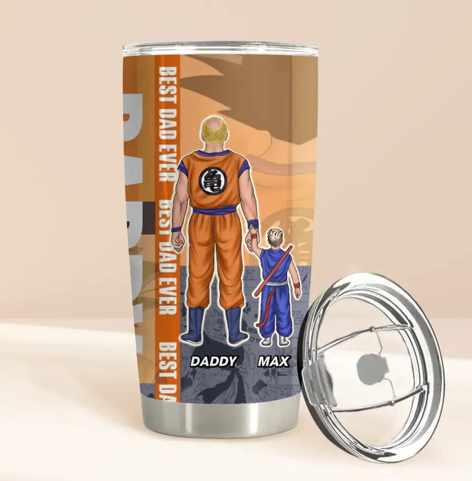 Personalized Dad Tumbler - Up to 5 Kids - Gift Idea For Father's Day - Best Dad Ever