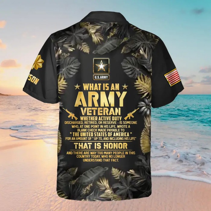 Personalized Veteran Hawaiian Shirt - Gift Idea For Veteran - What Is A Veteran