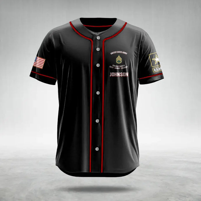Personalized Veteran AOP Baseball Jersey - Gift Idea For Veteran/Father's Day - Don't Tread On Me