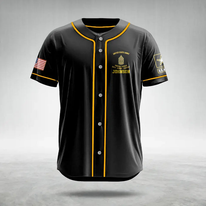 Personalized Veteran Baseball Jersey - Gift Idea For Veteran/Father's Day/Birthday - American By Birth