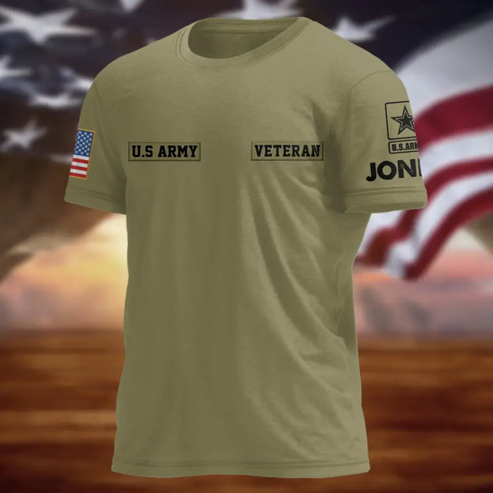 Personalized Veteran AOP T-shirt - Gift Idea For Veteran - When I'm Good I'm God's Son But When I'm Bad I'm Devil's Dad