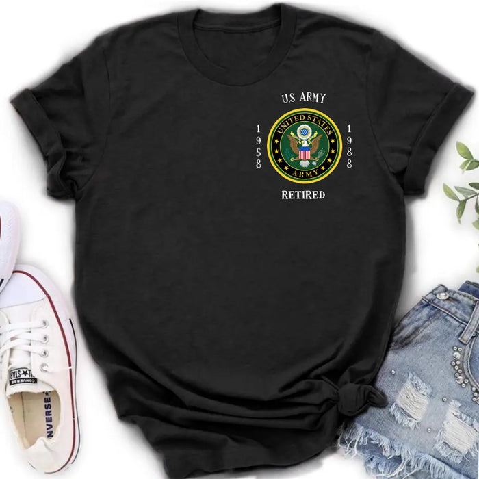 Personalized Retired Veteran Shirt/Hoodie - Father's Day Gift Idea for Veteran