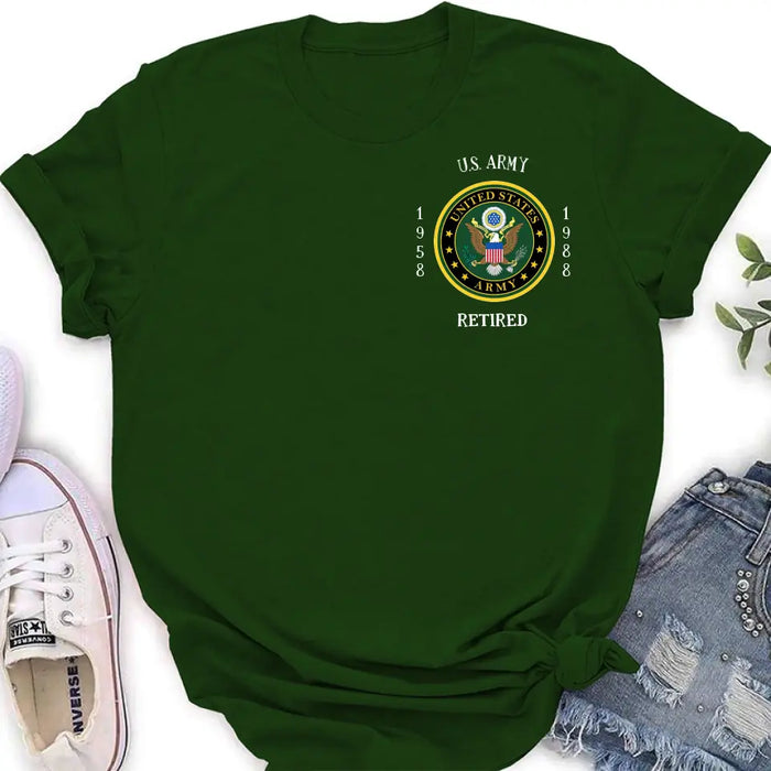 Personalized Retired Veteran Shirt/Hoodie - Father's Day Gift Idea for Veteran