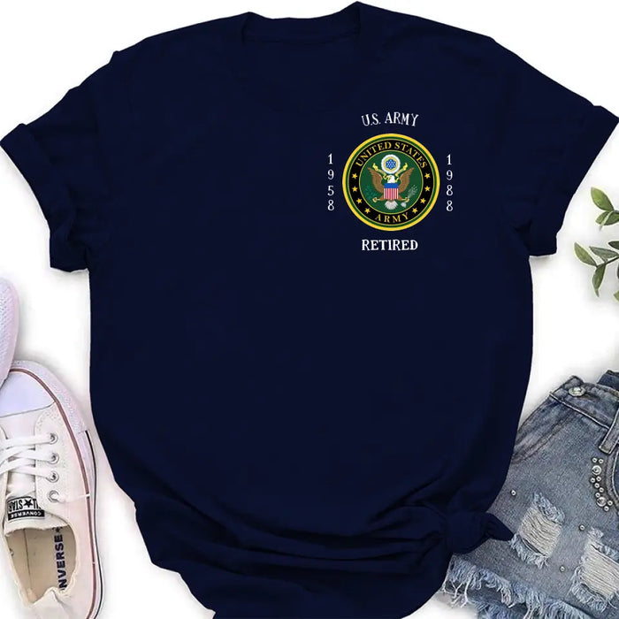 Personalized Retired Veteran Shirt/Hoodie - Father's Day Gift Idea for Veteran