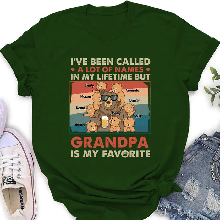 Personalized Bear Shirt/Hoodie - Up to 8 Kids - Father's Day Gift Idea for Grandpa/Dad - I've Been Called A Lot Of Names In My Lifetime