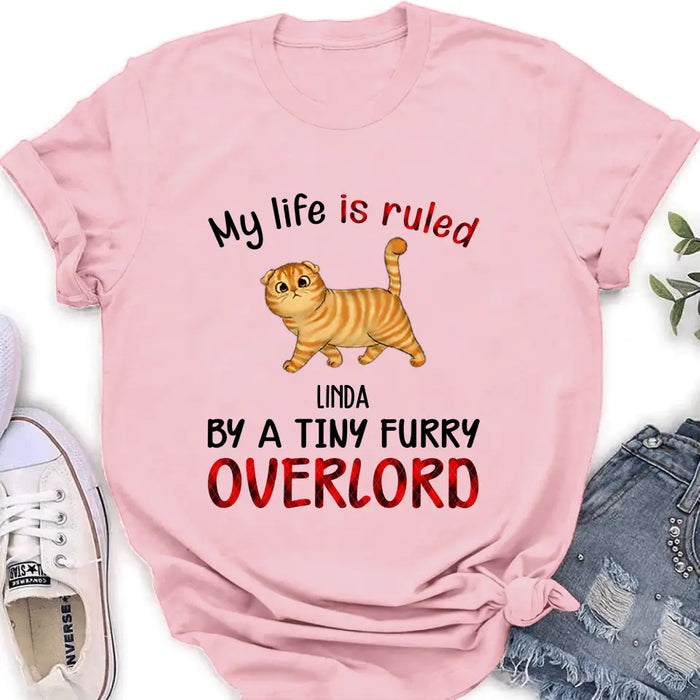 Personalized Pet Shirt/Hoodie - Up to 4 Dogs - Mother's Day/Father's Day Gift Idea For Dog/Cat Lovers - My Life Is Ruled By A Tiny Furry Overlord