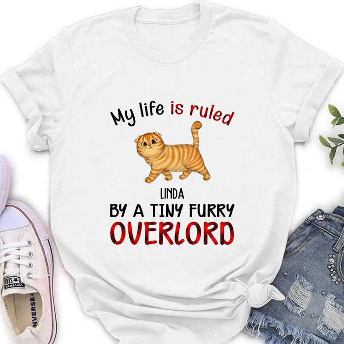 Personalized Pet Shirt/Hoodie - Up to 4 Dogs - Mother's Day/Father's Day Gift Idea For Dog/Cat Lovers - My Life Is Ruled By A Tiny Furry Overlord