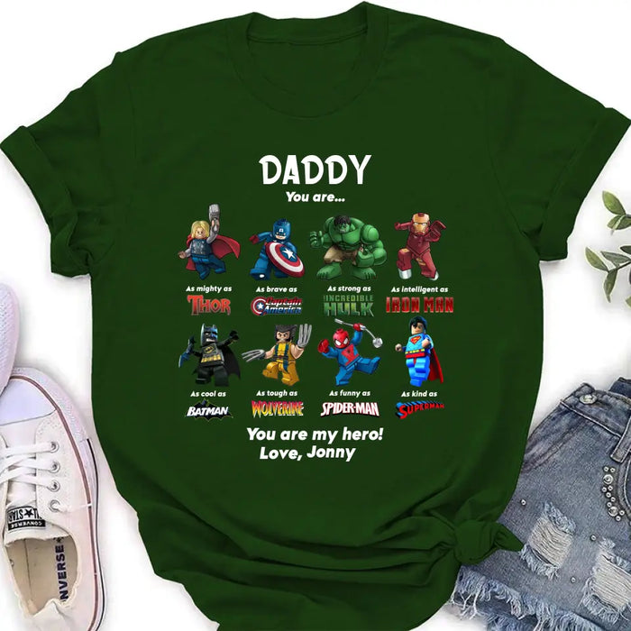 Personalized Dad Shirt/Hoodie - Gift Idea for Father's Day - You Are My Hero