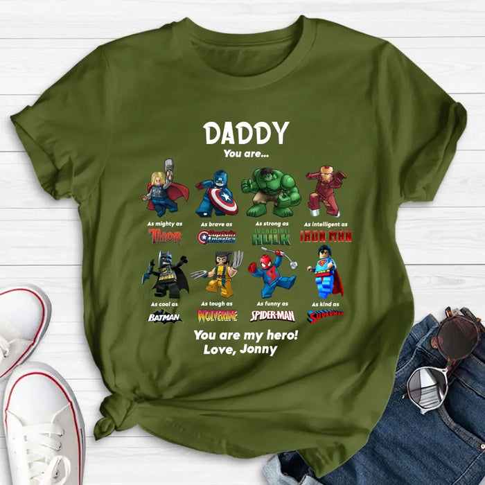 Personalized Dad Shirt/Hoodie - Gift Idea for Father's Day - You Are My Hero