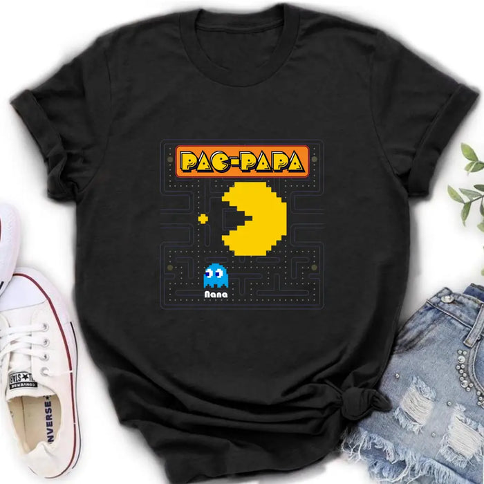 Personalized Pac-Dad Shirt/Hoodie - Father's Day Gift Idea For Dad/Grandpa/Papa - Up to 8 Kids