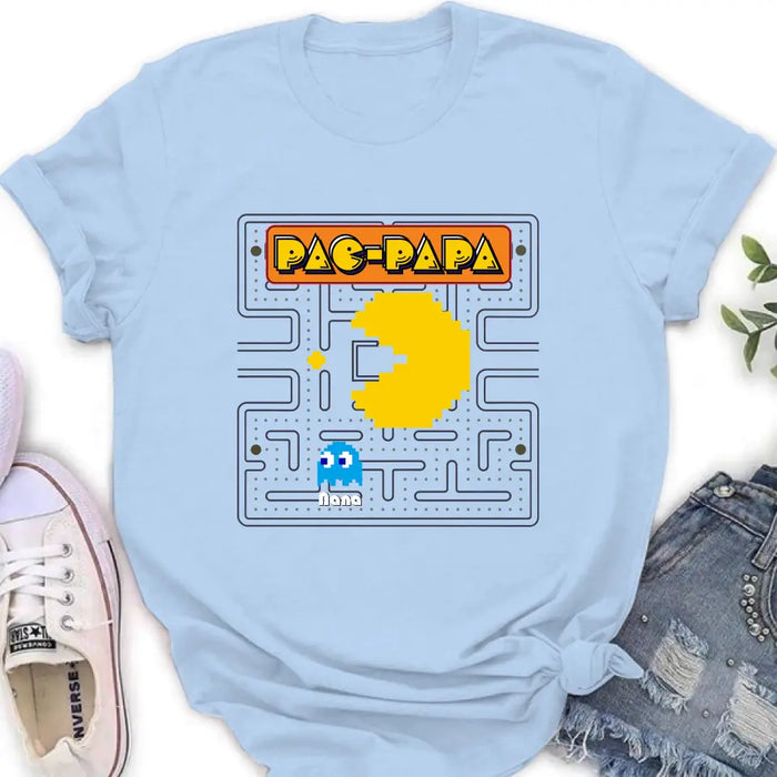 Personalized Pac-Dad Shirt/Hoodie - Father's Day Gift Idea For Dad/Grandpa/Papa - Up to 8 Kids