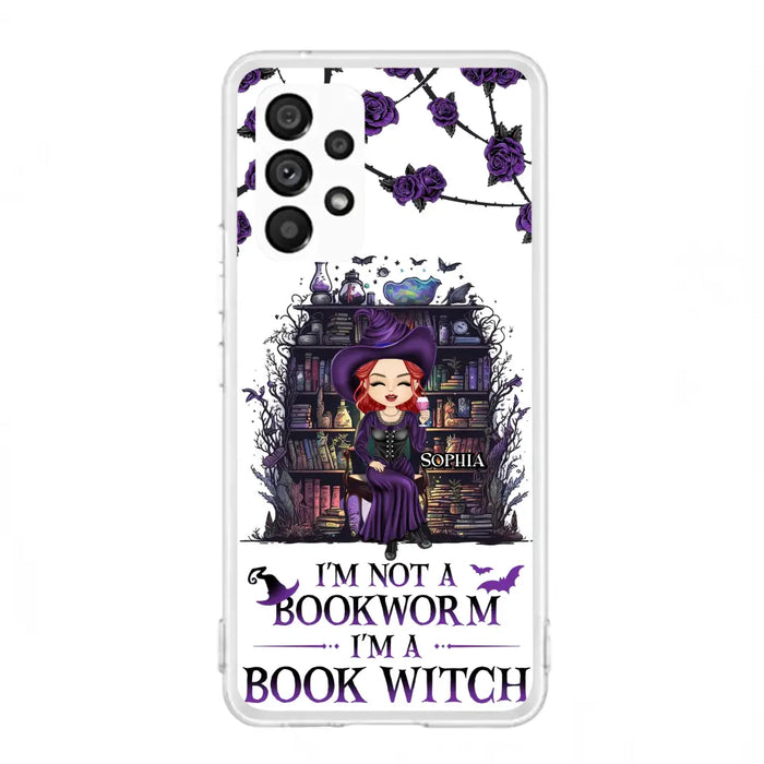 Personalized Witch Phone Case - Halloween Gift Idea For Witch Lovers/Book Lovers - I'm Not A Book Worm I'm A Book Witch - Case For iPhone/Samsung