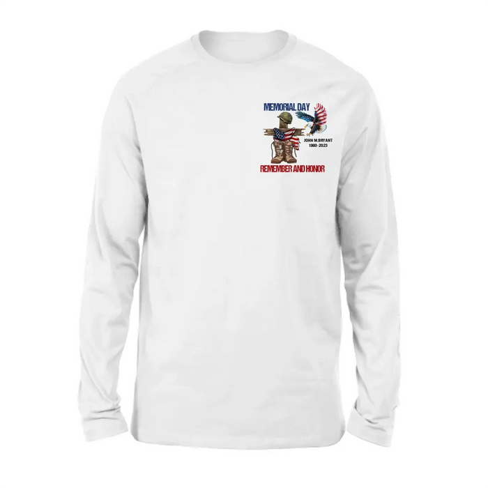 Personalized Memorial Day Shirt/Hoodie - Gift Idea for Memorial Day - Memorial Day Remember And Honor