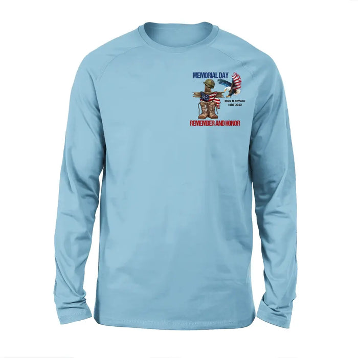 Personalized Memorial Day Shirt/Hoodie - Gift Idea for Memorial Day - Memorial Day Remember And Honor