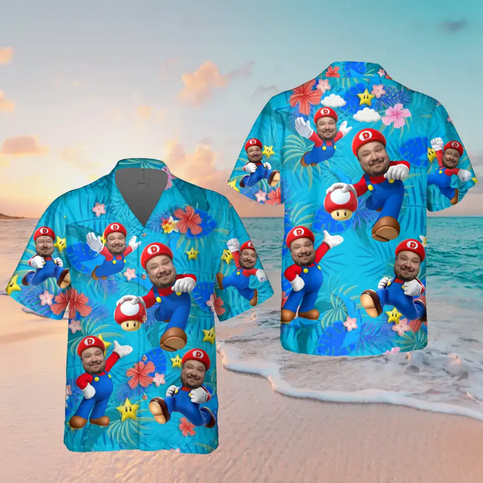 Personalized Dad Photo 3D Hawaiian Shirt - Funny Gift Idea For Father's Day - Super Daddio