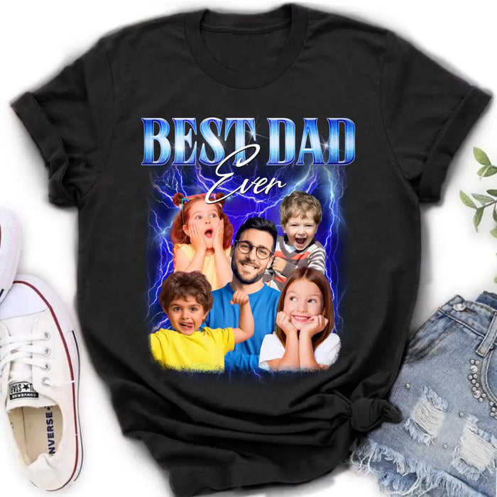 Personalized Dad Photo Shirt/Hoodie - Up to 5 Photos - Gift Idea For Father's Day - Best Dad Ever