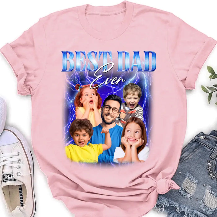 Personalized Dad Photo Shirt/Hoodie - Up to 5 Photos - Gift Idea For Father's Day - Best Dad Ever