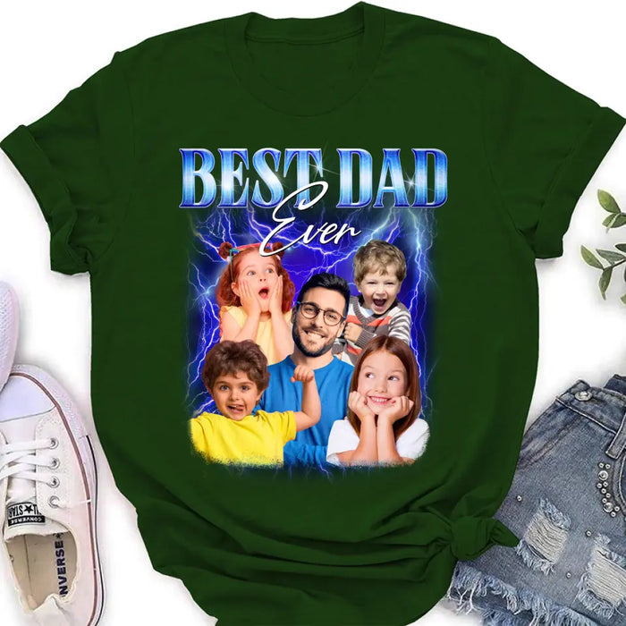 Personalized Dad Photo Shirt/Hoodie - Up to 5 Photos - Gift Idea For Father's Day - Best Dad Ever