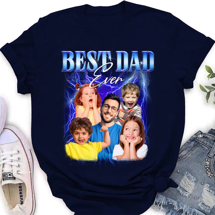 Personalized Dad Photo Shirt/Hoodie - Up to 5 Photos - Gift Idea For Father's Day - Best Dad Ever